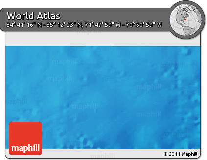 Physical 3D Map of the Area around 34° 56' 49" N, 71° 19' 29" W