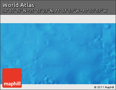 Physical 3D Map of the Area around 34° 56' 49" N, 71° 19' 29" W