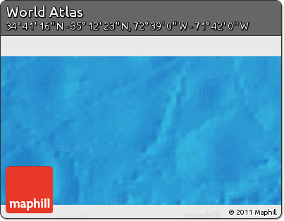 Shaded Relief 3D Map of the Area around 34° 56' 49" N, 72° 10' 30" W