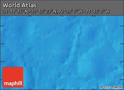 Physical Map of the Area around 34° 56' 49" N, 72° 10' 30" W