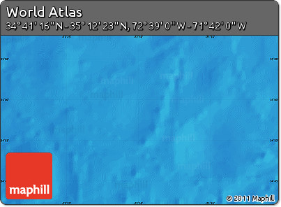 Physical Map of the Area around 34° 56' 49" N, 72° 10' 30" W