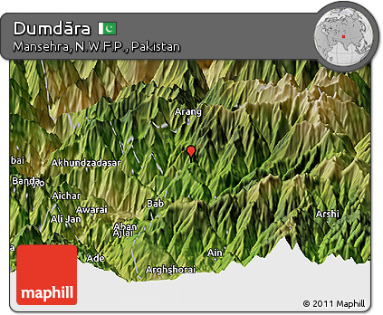 Satellite Panoramic Map of Dumdāra