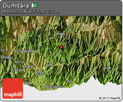 Satellite Panoramic Map of Dumdāra