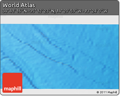 Physical 3D Map of the Area around 34° 56' 49" N, 73° 52' 30" W