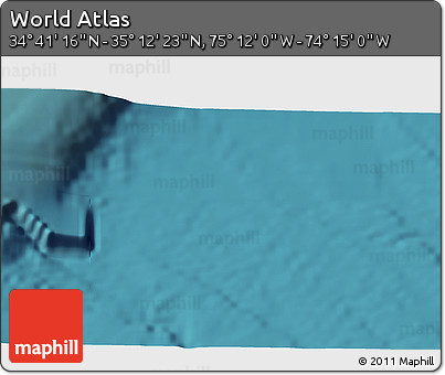 Satellite 3D Map of the Area around 34° 56' 49" N, 74° 43' 29" W