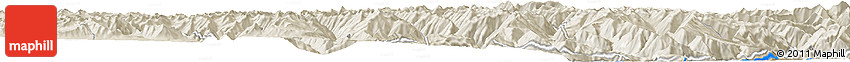 Shaded Relief Horizon Map of the Area around 34° 56' 49" N, 75° 43' 29" E