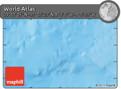 Political Map of the Area around 34° 56' 49" N, 7° 34' 30" W