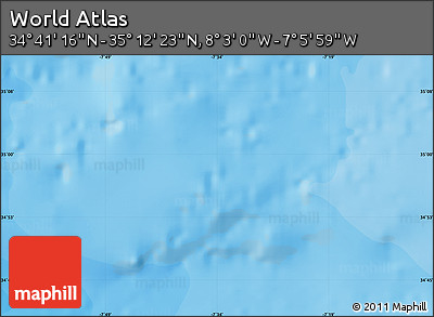 Political Map of the Area around 34° 56' 49" N, 7° 34' 30" W