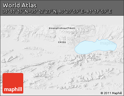 Physical 3D Map of the Area around 34° 56' 49" N, 80° 49' 29" E