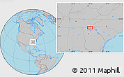 Gray Location Map of Helen