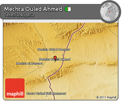 Physical 3D Map of Mechta Ouled Ahmed