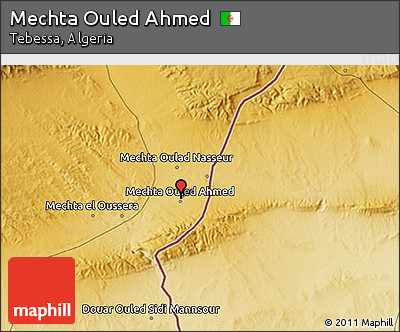 Physical 3D Map of Mechta Ouled Ahmed