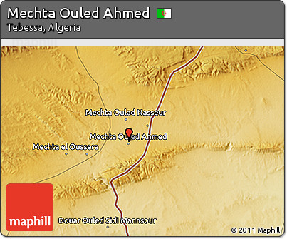 Physical 3D Map of Mechta Ouled Ahmed