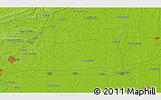 Physical 3D Map of the area around 34° 56' 49" N, 91° 43' 29" W