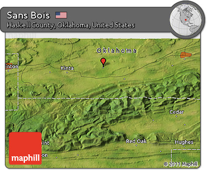 Satellite 3D Map of Sans Bois