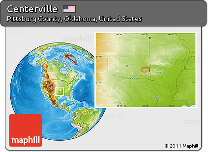 Physical Location Map of Centerville