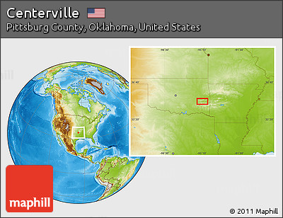Physical Location Map of Centerville