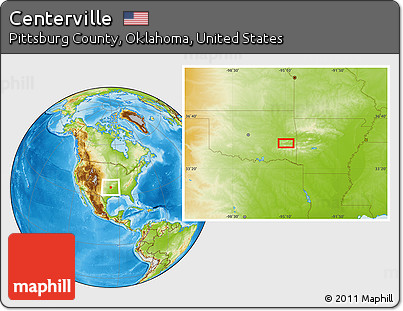 Physical Location Map of Centerville