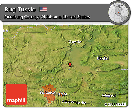 Satellite 3D Map of Bug Tussle