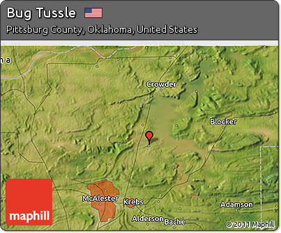 Satellite 3D Map of Bug Tussle