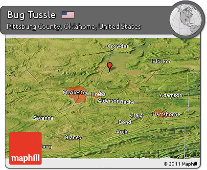 Satellite Panoramic Map of Bug Tussle