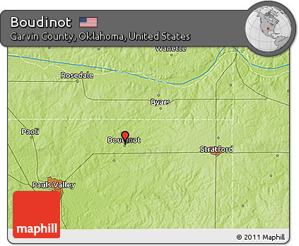 Physical 3D Map of Boudinot