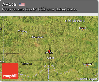 Satellite 3D Map of Avoca