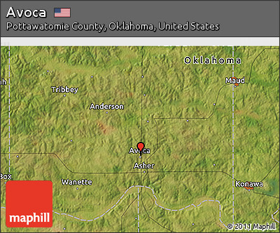 Satellite 3D Map of Avoca