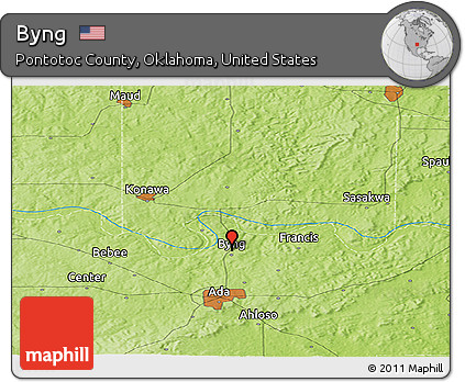 Physical Panoramic Map of Byng