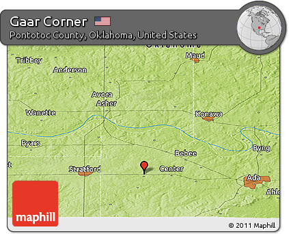 Physical Panoramic Map of Gaar Corner