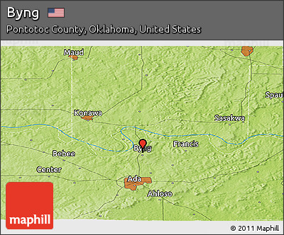 Physical Panoramic Map of Byng