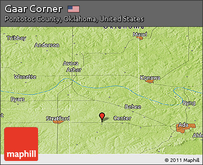 Physical Panoramic Map of Gaar Corner