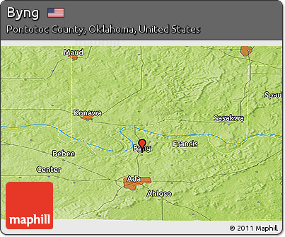 Physical Panoramic Map of Byng