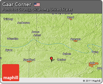 Physical Panoramic Map of Gaar Corner
