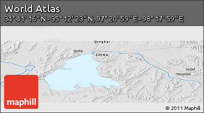 Physical Panoramic Map of the Area around 34° 56' 49" N, 97° 49' 29" E
