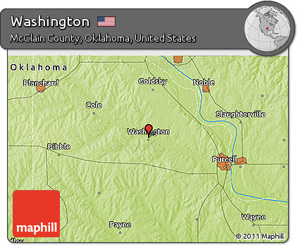 Physical 3D Map of Washington