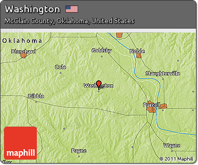 Physical 3D Map of Washington