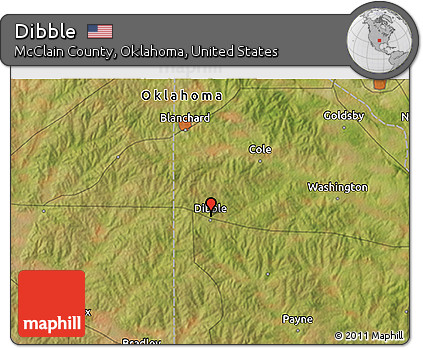 Satellite 3D Map of Dibble
