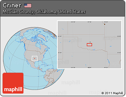 Gray Location Map of Criner