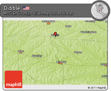 Physical Panoramic Map of Dibble