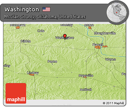 Physical Panoramic Map of Washington