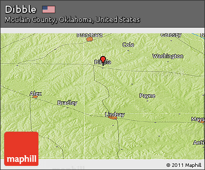 Physical Panoramic Map of Dibble