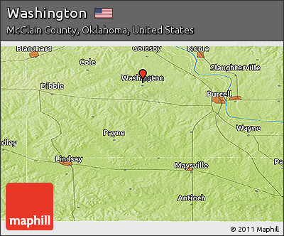 Physical Panoramic Map of Washington