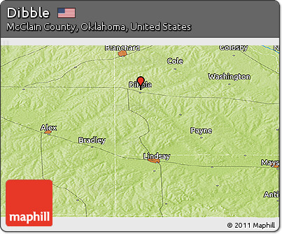Physical Panoramic Map of Dibble