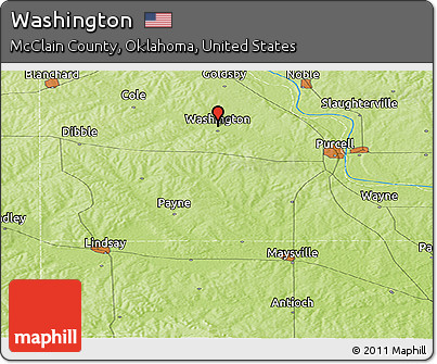 Physical Panoramic Map of Washington