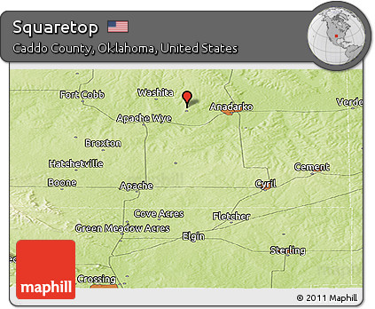 Physical Panoramic Map of Squaretop