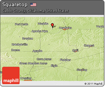 Physical Panoramic Map of Squaretop