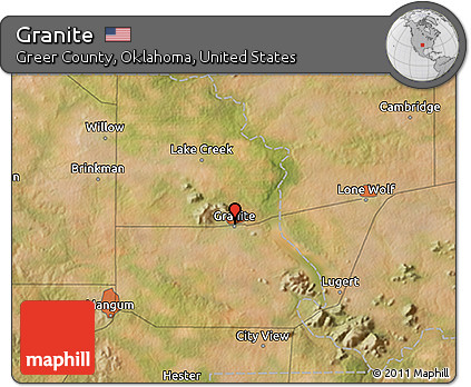 Satellite 3D Map of Granite