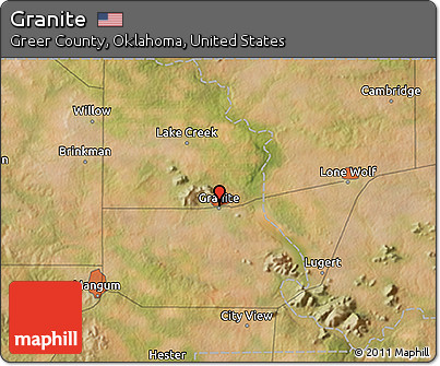 Satellite 3D Map of Granite