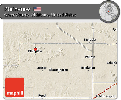 Shaded Relief 3D Map of Plainview